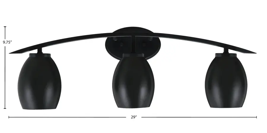 Kurve 3 Light Bath Bar in Matte Black - Image 2