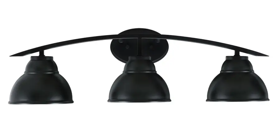 Kurve 3-Light Bath Bar in Matte Black - Image 1