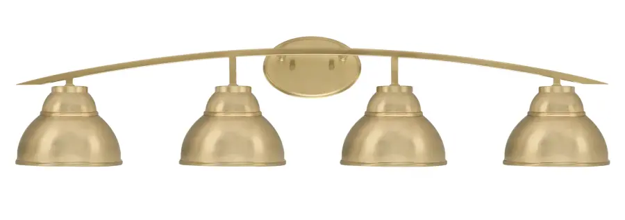 Kurve 4 Light Bath Bar in New Age Brass - Image 1