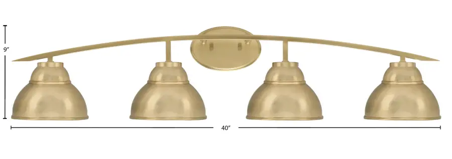 Kurve 4 Light Bath Bar in New Age Brass - Image 2