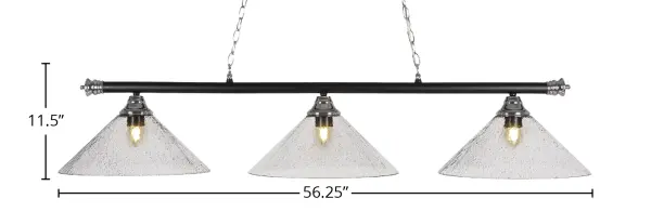 Industrial-Modern Island Light with Distinctive Smoke Bubble Glass - Image 2