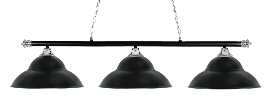 Oxford 3-Light Island Chandelier in Chrome & Matte Black - Image 1