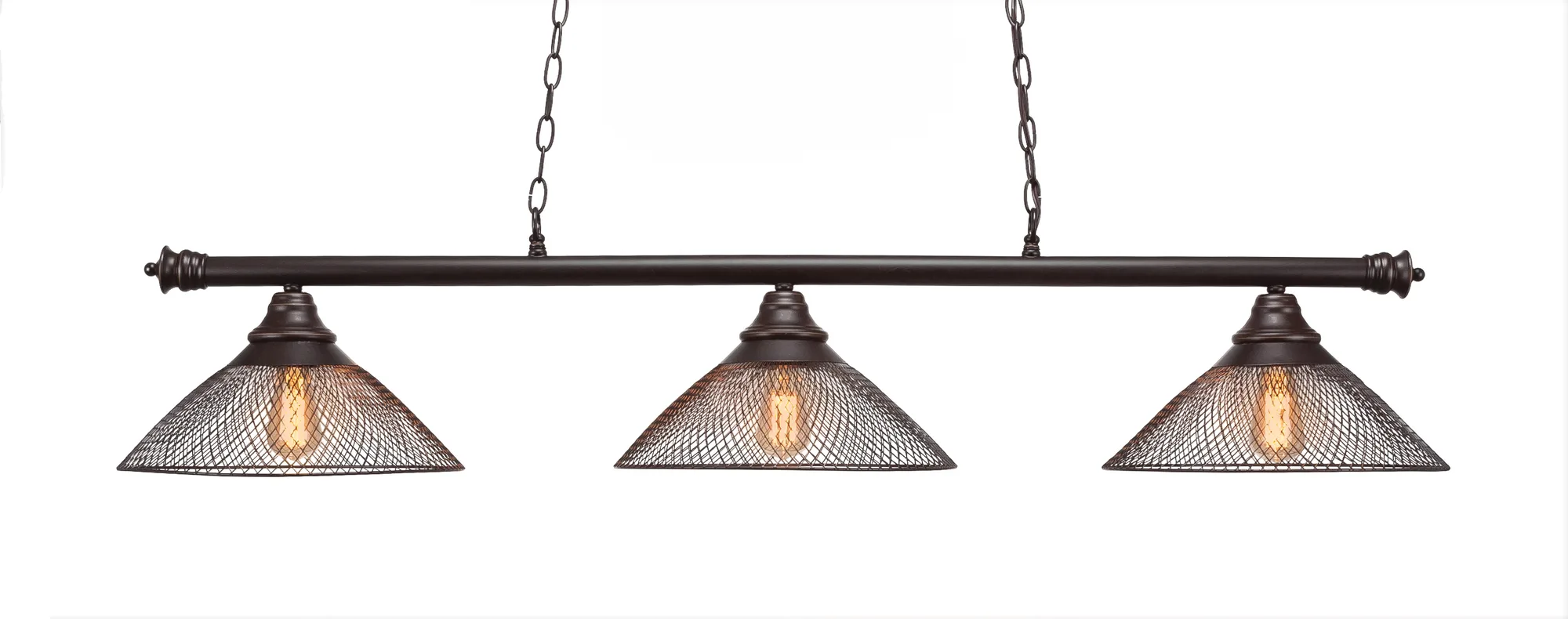 Oxford 3-Light Island Pendant with Mesh Metal Shades