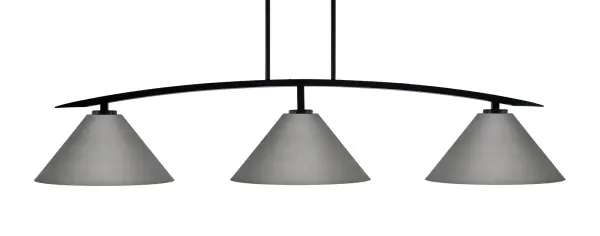 The Kurve 3-Light Bar combines industrial charm with modern functionality. Its matte black finish and graphite cone shades deliver focused, directional lighting ideal for task areas while adding bold visual interest.