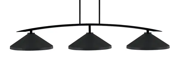Kurve 3 Light Island Pendant in Matte Black - Image 1