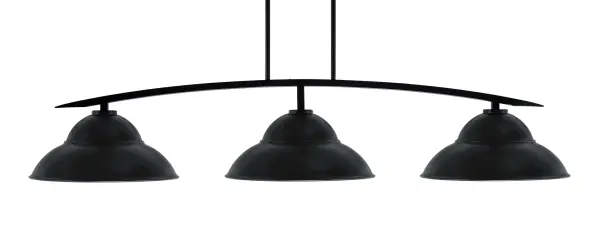 Kurve 3-Light Island Pendant in Matte Black - Image 1