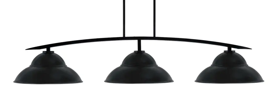 Kurve 3-Light Island Pendant in Matte Black - Image 1