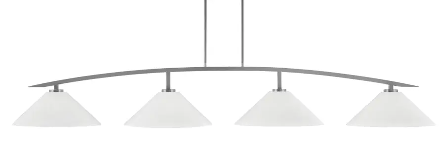 Kurve 4 Light Bar in Graphite with White Marble Glass - Image 1