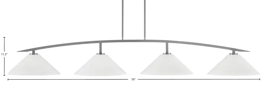 Kurve 4 Light Bar in Graphite with White Marble Glass - Image 2