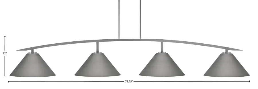 Kurve 4 Light Bar in Graphite with Cone Shades - Image 2