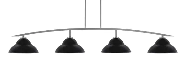 Kurve 4 Light Island Pendant in Graphite with Matte Black Shades - Image 1