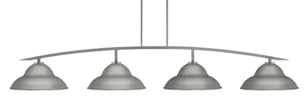 The Kurve 4 Light Bar delivers striking visual impact with its 76-inch linear design and distinctive double bubble metal shades. Perfect for large kitchen islands or dining tables, this fixture combines industrial aesthetics with modern functionality.