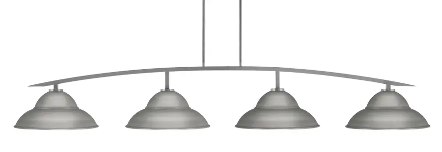 Kurve 4 Light Island Pendant in Graphite with Double Bubble Metal Shades - Image 1