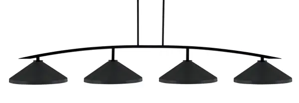 Kurve 4-Light Island Pendant in Matte Black - Image 1