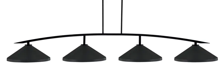 Kurve 4-Light Island Pendant in Matte Black - Image 1