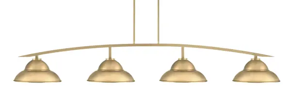 Kurve 4-Light Island Chandelier in New Age Brass - Image 1