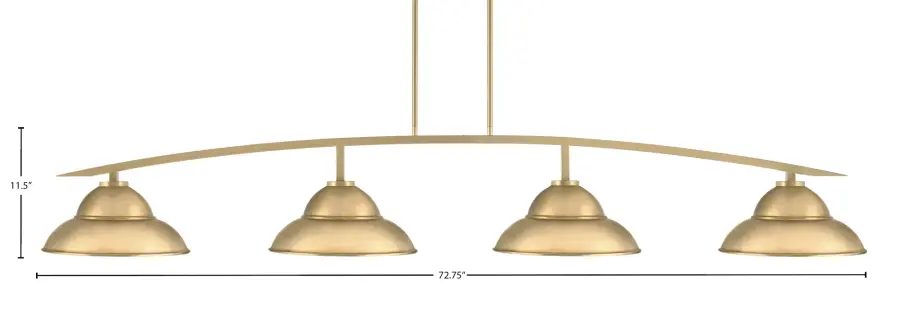 Kurve 4-Light Island Chandelier in New Age Brass - Image 2