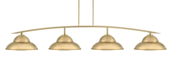 Kurve 4-Light Island Chandelier in New Age Brass - Image 1