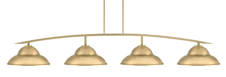 Kurve 4-Light Island Chandelier in New Age Brass - Image 1