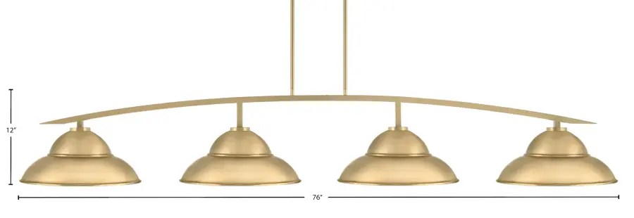 Kurve 4-Light Island Chandelier in New Age Brass - Image 2