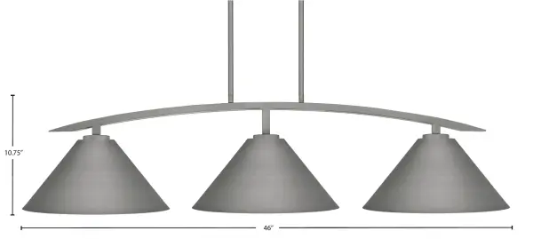 The Kurve 3-Light Island Pendant combines industrial charm with contemporary design, featuring a sophisticated graphite finish and striking matte black cone shades. Perfect for kitchen islands and dining areas. - alternate view