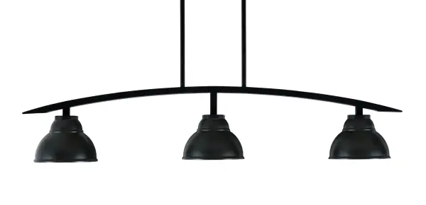 Kurve 3-Light Island Pendant in Matte Black - Image 1