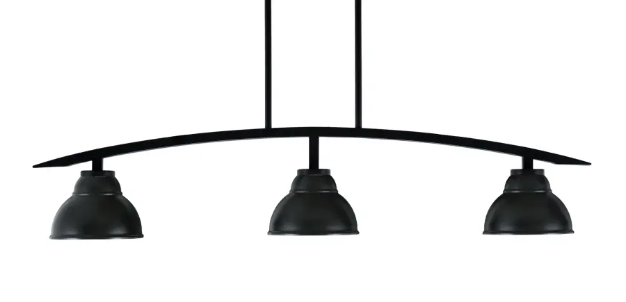 Kurve 3-Light Island Pendant in Matte Black - Image 1