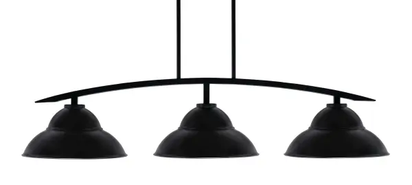 Kurve 3-Light Island Pendant in Matte Black - Image 1