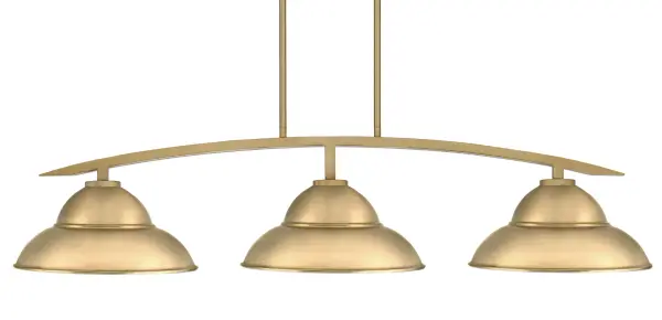 Kurve 3-Light Island Light in New Age Brass - Image 1