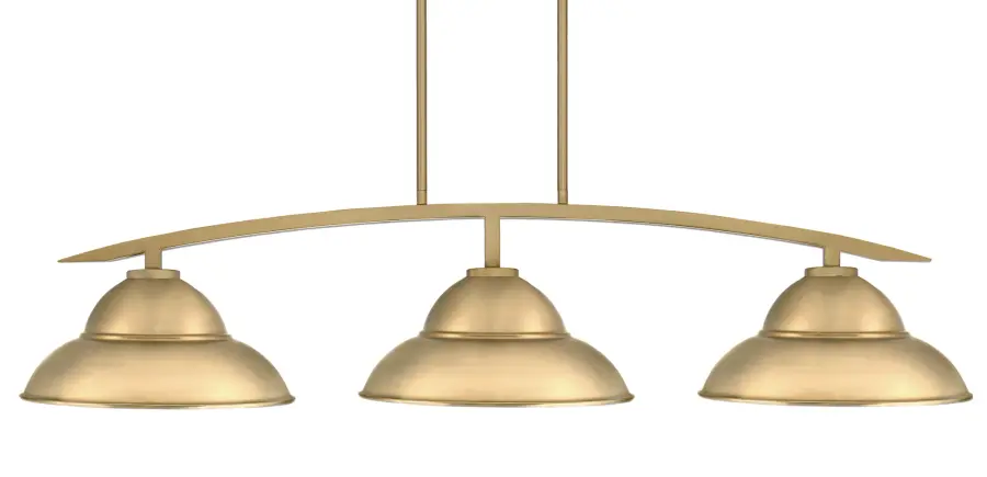 Kurve 3-Light Island Light in New Age Brass - Image 1