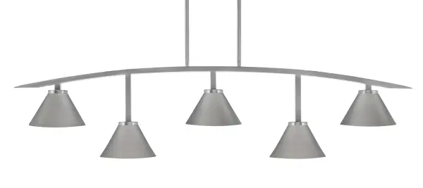 Kurve 5-Light Island Chandelier in Graphite - Image 1