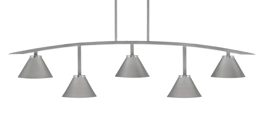 Kurve 5-Light Island Chandelier in Graphite - Image 1