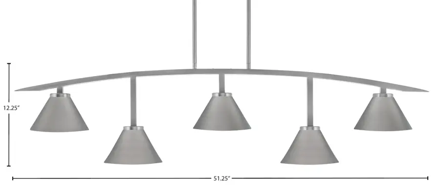Kurve 5-Light Island Chandelier in Graphite - Image 2
