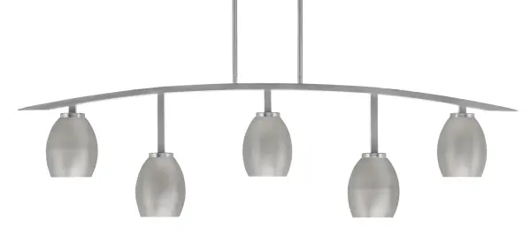 Kurve 5-Light Island Chandelier in Graphite - Image 1