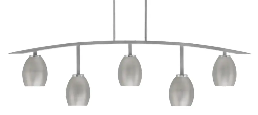 Kurve 5-Light Island Chandelier in Graphite - Image 1
