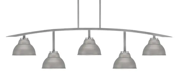 Kurve 5 Light Bar in Graphite with Double Bubble Metal Shades - Image 1