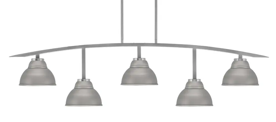 Kurve 5 Light Bar in Graphite with Double Bubble Metal Shades - Image 1
