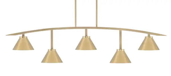Kurve 5 Light Bar in New Age Brass - Image 1