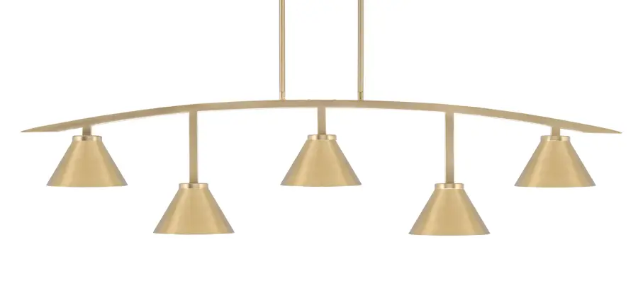 Kurve 5 Light Bar in New Age Brass - Image 1