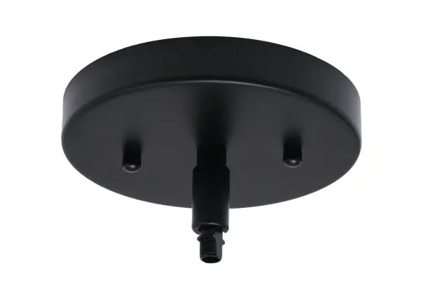Kurve 6-Light Chandelier in Matte Black with Clear Bubble Glass - Image 3