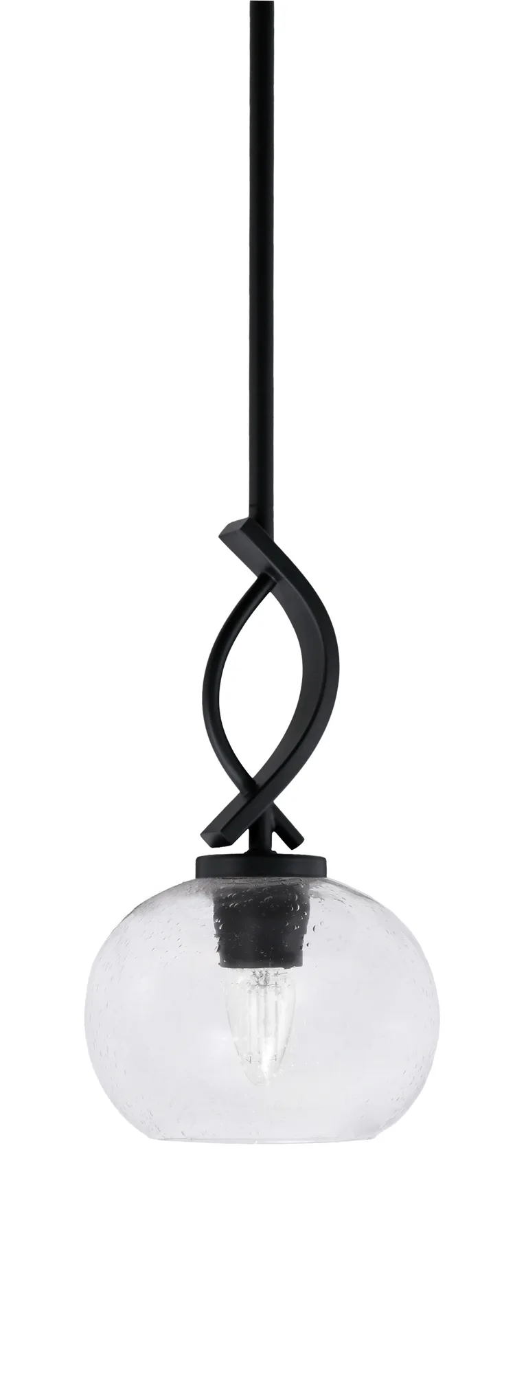 Cavella Mini Pendant with Clear Bubble Glass