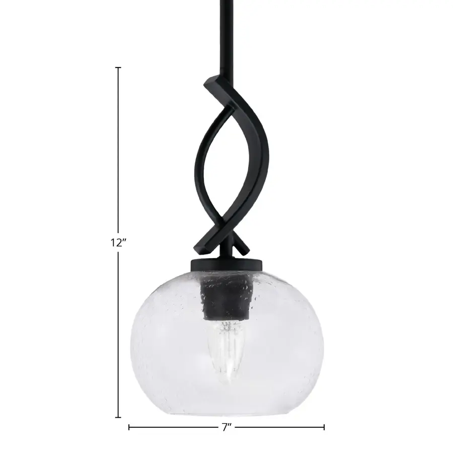 Cavella Mini Pendant with Clear Bubble Glass - Image 2