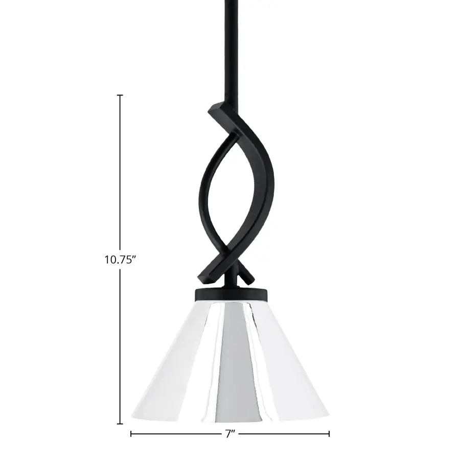 Cavella Mini Pendant with Chrome Cone Shade - Image 2