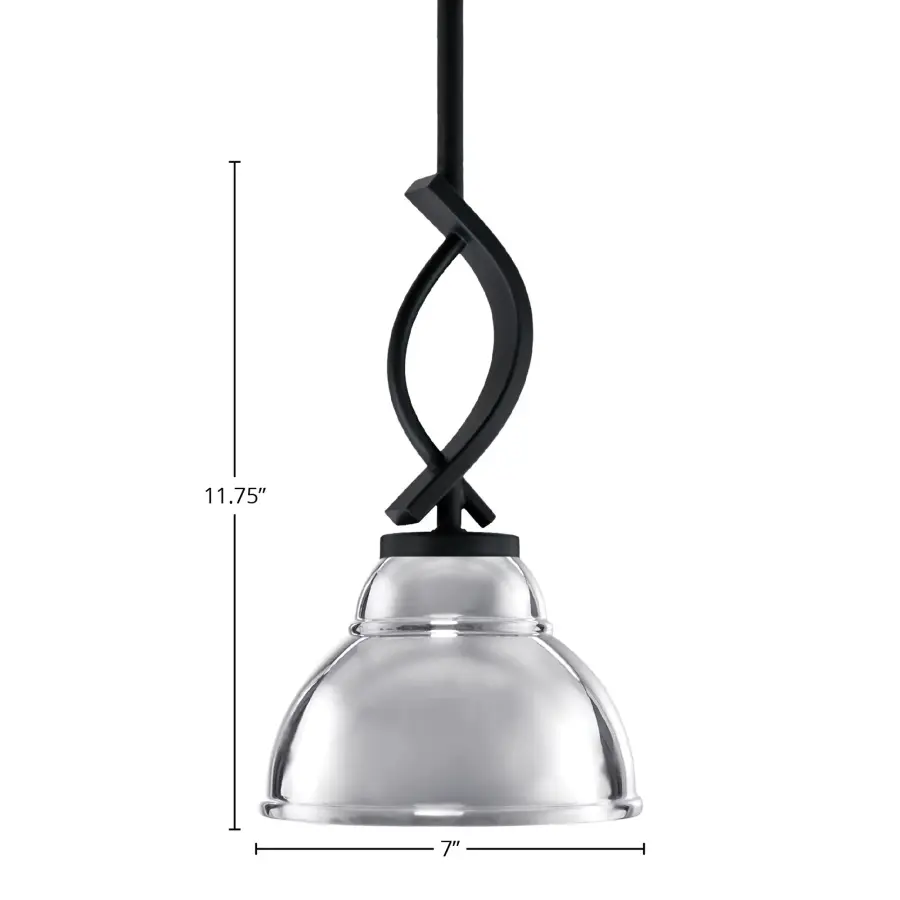 Cavella Mini Pendant with Chrome Double Bubble Shade - Image 2