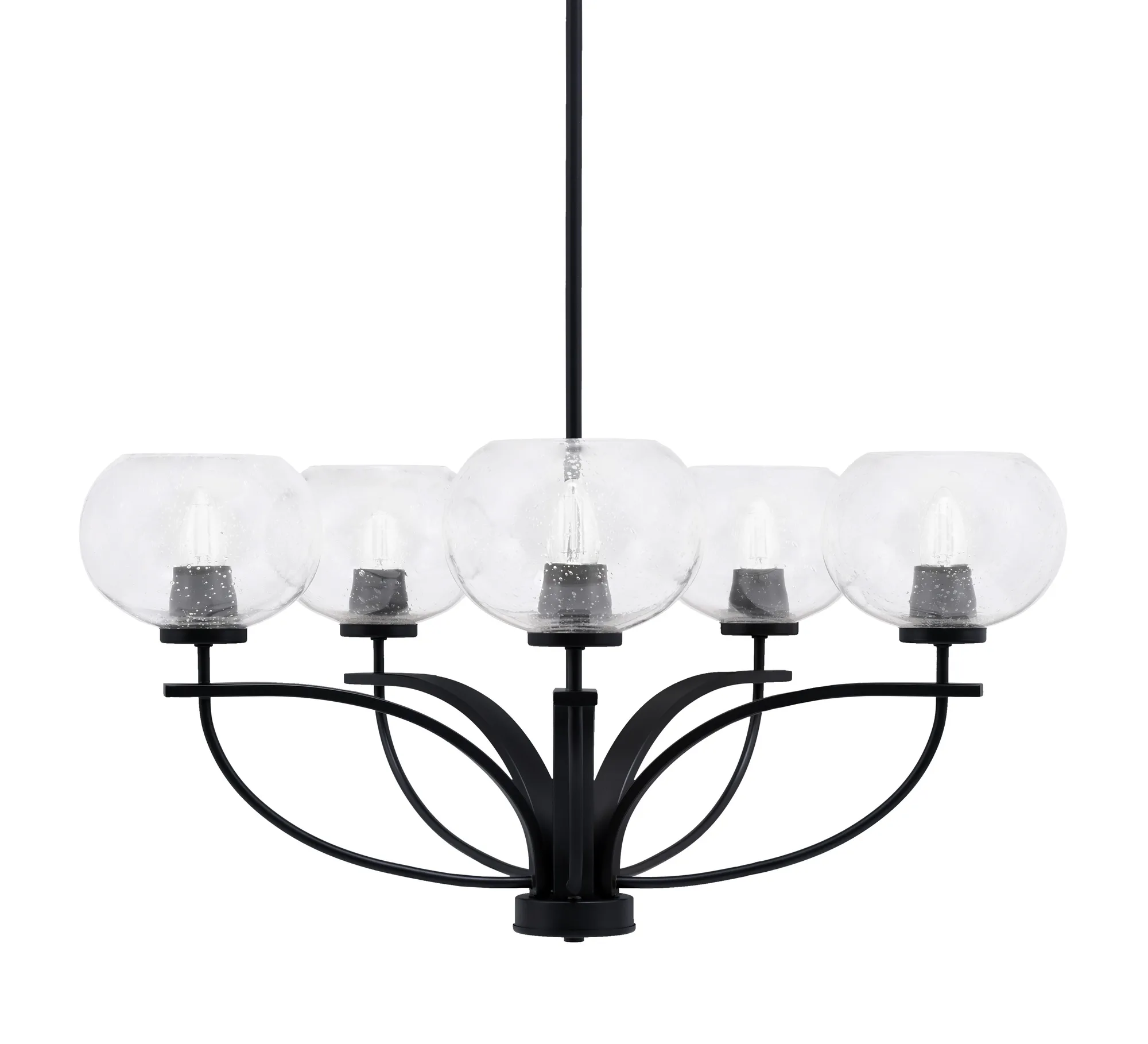 Cavella 5-Light Uplight Chandelier with Clear Bubble Glass