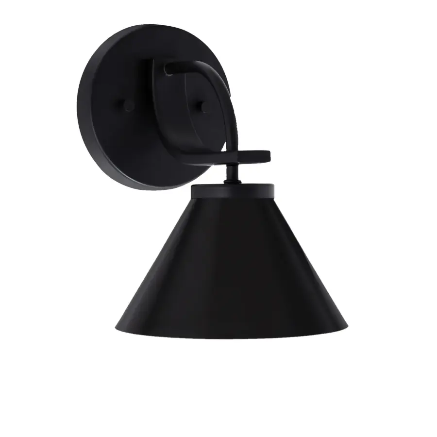 Cavella Wall Sconce with Matte Black Cone Shade - Image 1
