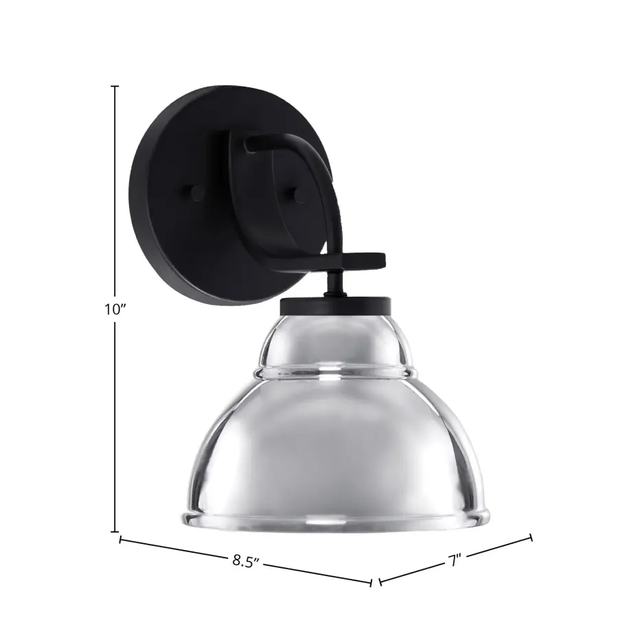 Cavella Wall Sconce with Chrome Double Bubble Shade - Image 2