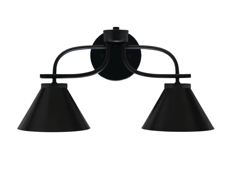 Cavella 2 Light Bath Bar in Matte Black - Image 1