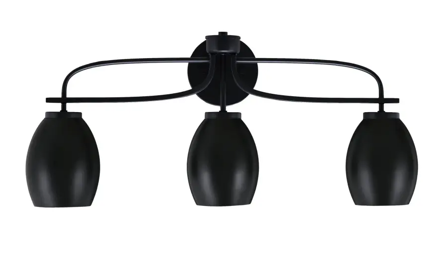 Cavella 3-Light Bath Bar in Matte Black - Image 1