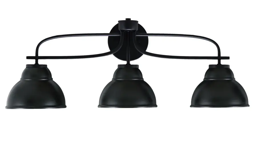 Cavella 3-Light Bath Bar in Matte Black - Image 1